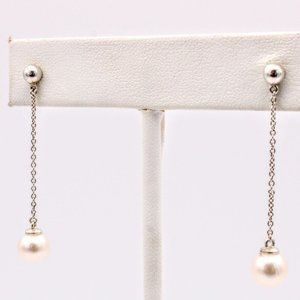 Tiffany & Co. Silver Pearl Dangle Earrings